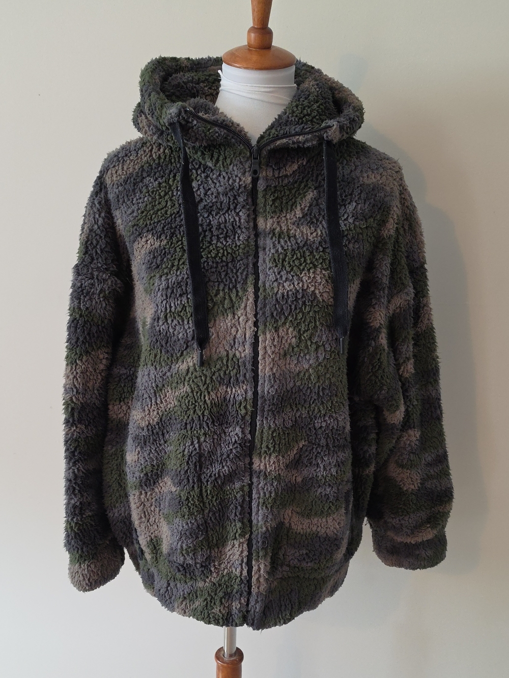 Offline By Aerie Camouflage Sherpa Hoodie Full Zip